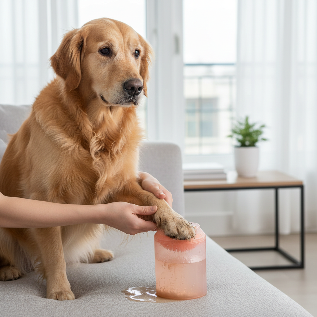 Effortless Paw Cleaning with the New Portable Dog Paw Cleaner Cup – Soft Silicone Combs for Quick and Easy Foot Washing!
