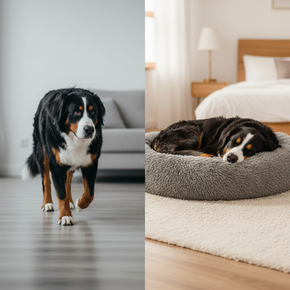 Luxurious Plush Dog Bed Donut - Soft Calming Bed for Dogs and Cats, Machine Washable, Anti-Anxiety, Available in XL Size